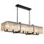 Lustre rectangulaire en verre 7 lumières pour îlot de cuisine à intensité variable-2008972025-1980528483