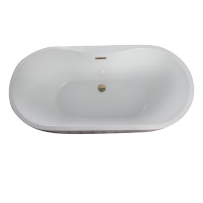 Penney 60.75'' x 29.37'' Soaking Acrylic Bathtub