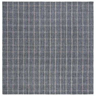 Tamworth Lauren Ralph Lauren Hand Woven Viscose/Wool Plaid Rug in Charcoal