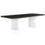 ACME Carena Dining Table w/Leaf, White & Brown Finish