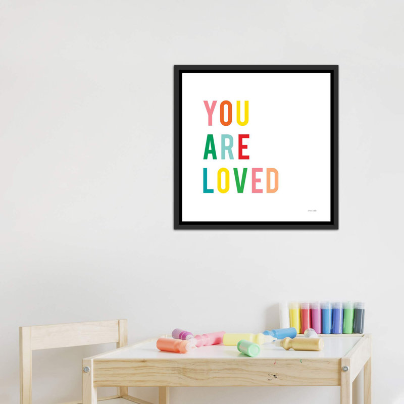«You Are Love» par Ann Kelle, reproduction d'art textuel, H 37 po x l 37 po x P 1,5 po, Toile tendue