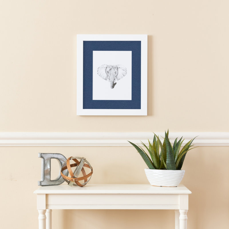 24" x 24" Satin White and Delft Blue Picture Frame