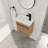 Modern 18'' Bathroom Vanity With Resin Sink & Soft-Close Door, Ample Storage Capacity, Imitative Oak Color 18'', Sink, Cabinet Design, Storage,-533999142