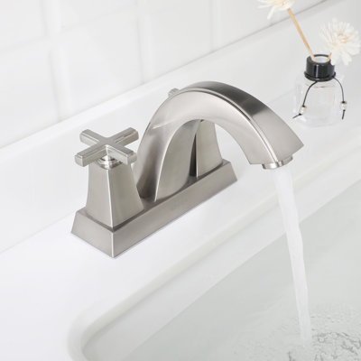 Centerset 2-handle Bathroom Faucet With Drain Assembly