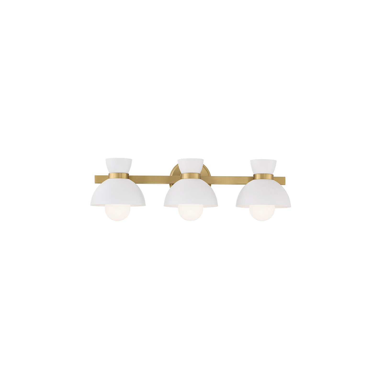 3-Light Bathroom Vanity Light, Natural Brass