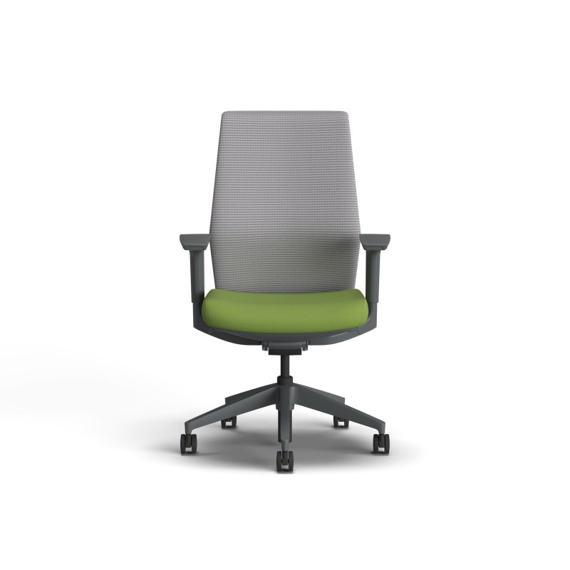 Chaise de bureau ergonomique en mailles chiffon HON, cadre gris anthracite, poire, Poire, Gris anthracite