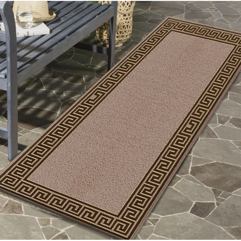 Amariyae Rectangle Geometric Berber Indoor / Outdoor Area Rug, Rectangle 66 x 120cm