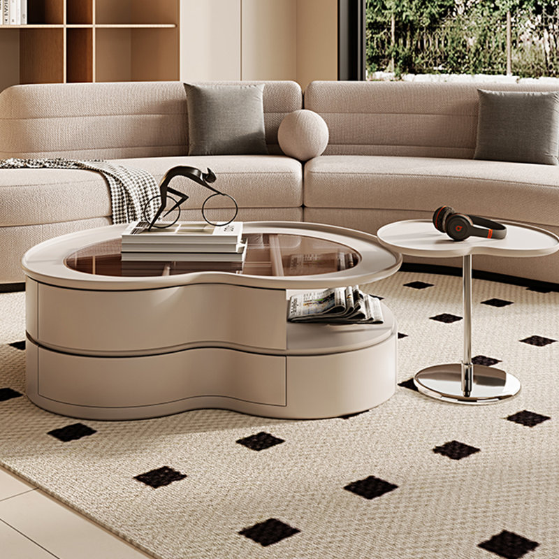 Table basse légère de style crème de luxe
