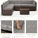 Emilienne Wicker 6 - Person Modular Patio Conversation Sets with Cushions