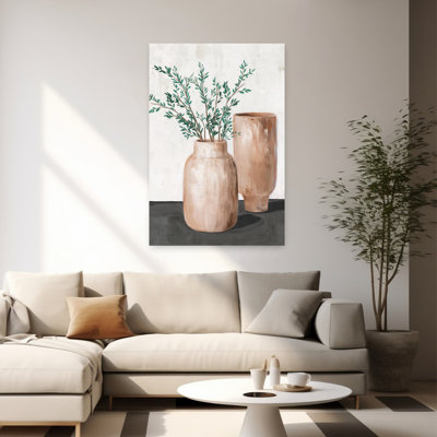 «Blissful Vases Minimalist Abstract Landscape Art»
