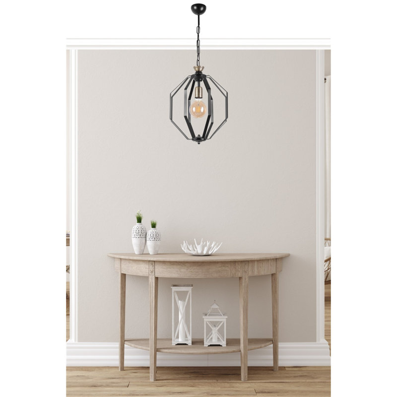 Luminaire suspendu géométrique unique à 1 lumière Rhymer