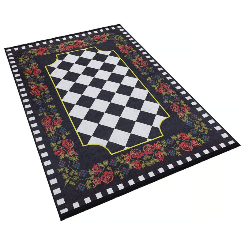 Ryze Cotton Gingham Indoor / Outdoor Rug, Rectangle 3'3" x 6'7"