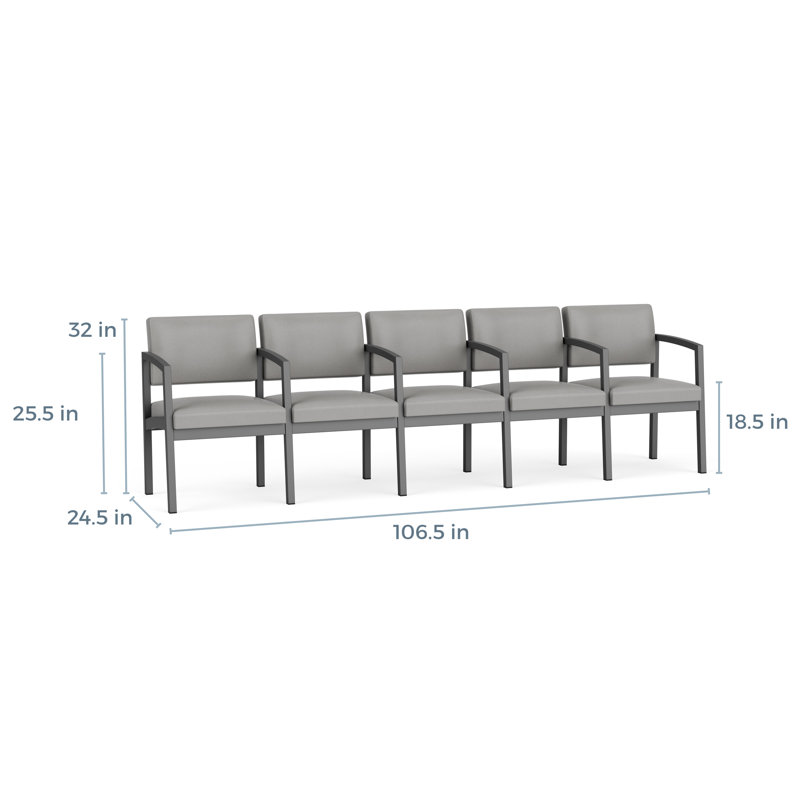 Structure en métal 5 places Lenox, Gris anthracite, Fosse Sentry