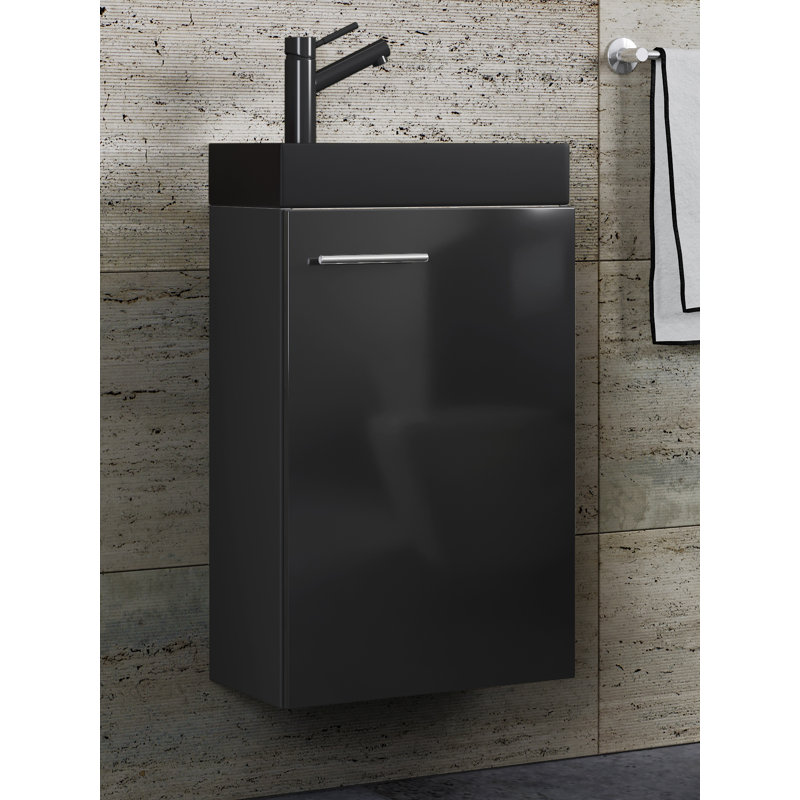 Ranisav Bathroom Vanity with Basin, Black