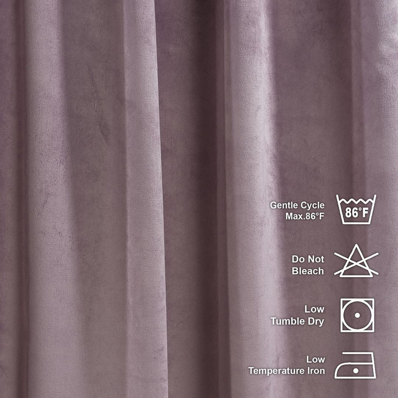 Room Darkening Single Curtain Panel, Brown, 130 W x 295 D cm