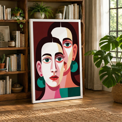 Faces in Duality Modern - Wrapped Canvas