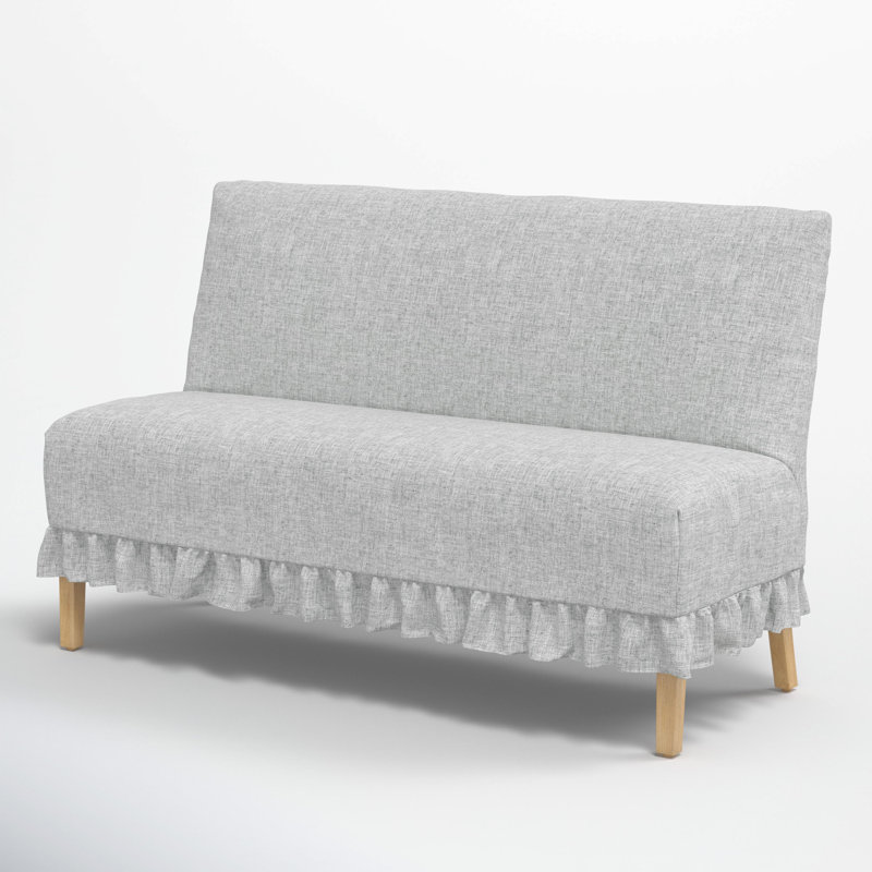 Maggie Slipcover Dining Banquette, Zuma Pumice Textured Linen