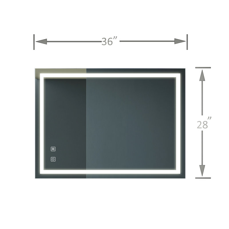 Miroir de salle de bain, 36 po x 28 po