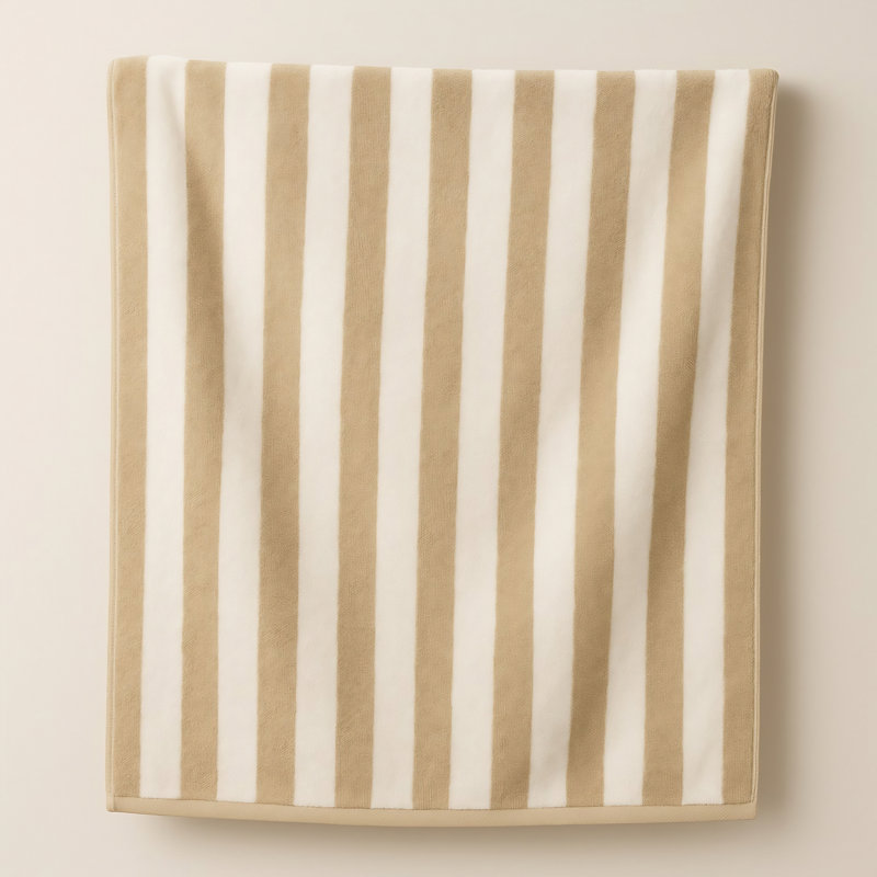 Serviette de plage absorbante 100% coton Vaurna Beach Luxury Resort - sable - paquet de 2, Sable