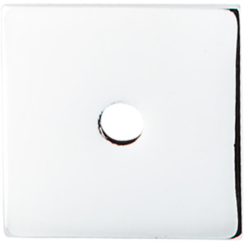 Square  Backplate, 1" H x 1" W x 0.06" D, Polished Chrome