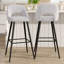 Milda Upholstered Counter Stool with Metal Frame