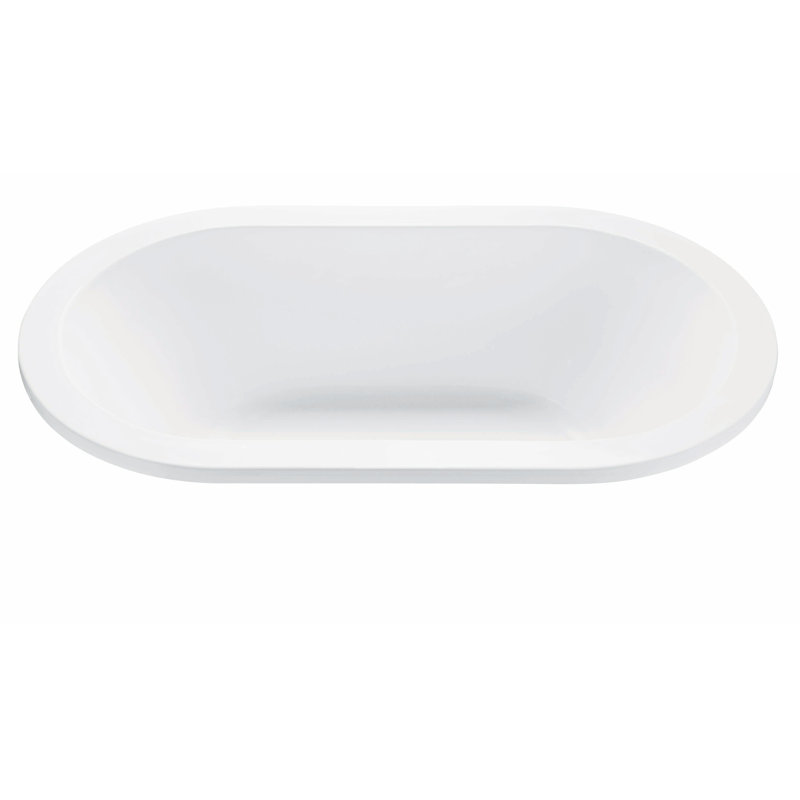 New Yorker 2 Soaking Acrylic Bathtub - 66 x 42, Undermount, White, 22.75" H x 65.5" W x 42" D