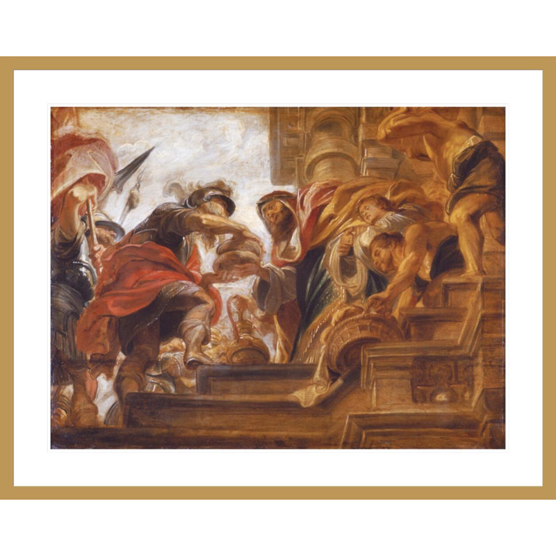 «Abraham and Melchizedek» par Peter Paul Rubens, impression giclée encadrée, H 33,09 po x l 41,5 po