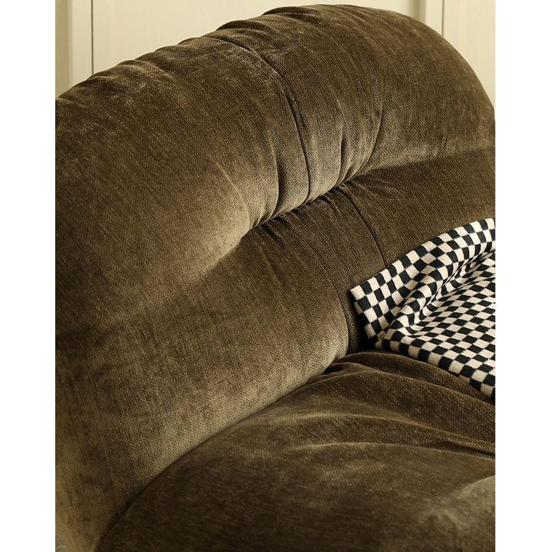 Chaise en chenille haute densité, sans accoudoirs, Chenille vert foncé foncé
