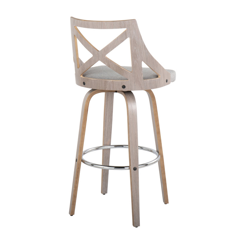 Tabouret de bar Farmhouse, Gris, Gris anthracite / Argent