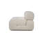 Élégant canapé 1 place en tissu blanc de 37,4 po x 37,4 po x 29,5 po | Structure en bois de hêtre et en carton, 100% polyester, dossier 28 en mousse, dos amovible, nettoyage à sec | Design moderne pour le salon et la décoration intérieure