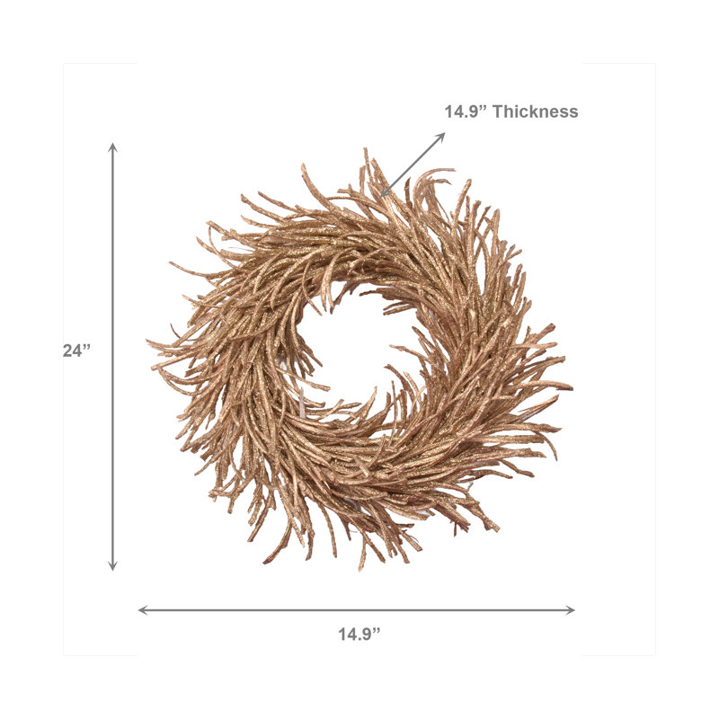 Couronne de rotin scintillante or