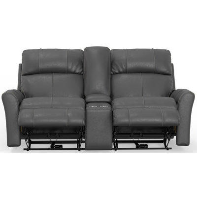 Causeuse inclinable électrique en cuir fleur Seibert