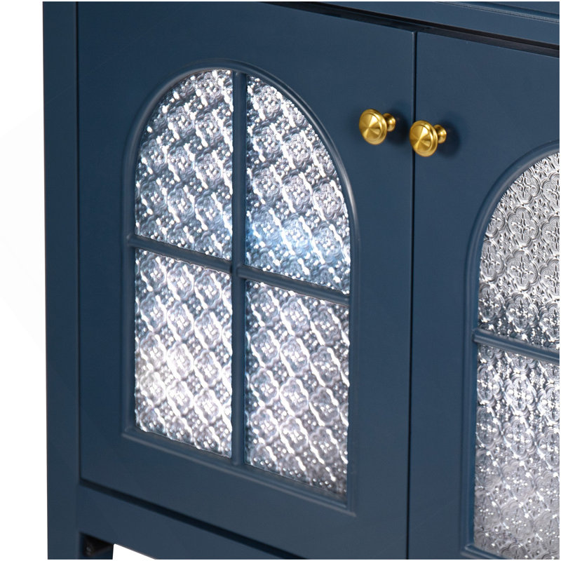 Armoire de salle de bain 35,6 ", seulement armoire, bleu, Bleu