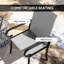 Of 2 Patio Dining Chairs With High And , Deep Seating, Hand-woven Pe , Steel Frame, Gray, Assembly Needed Two Armrest, Comfortable Frame Powder Coating, Gray Color,
