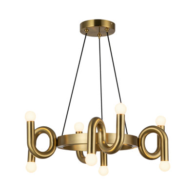 8 - Light Wagon Wheel Chandelier