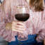 Verre à vin rose