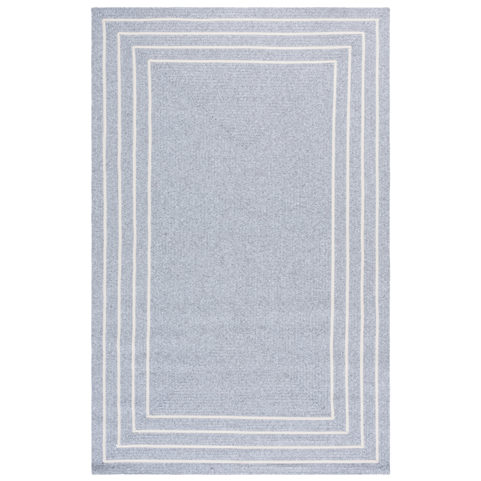 Braided Hand Woven Performance Machine Washable Solid Color Rug, Oval 5' x 8'
