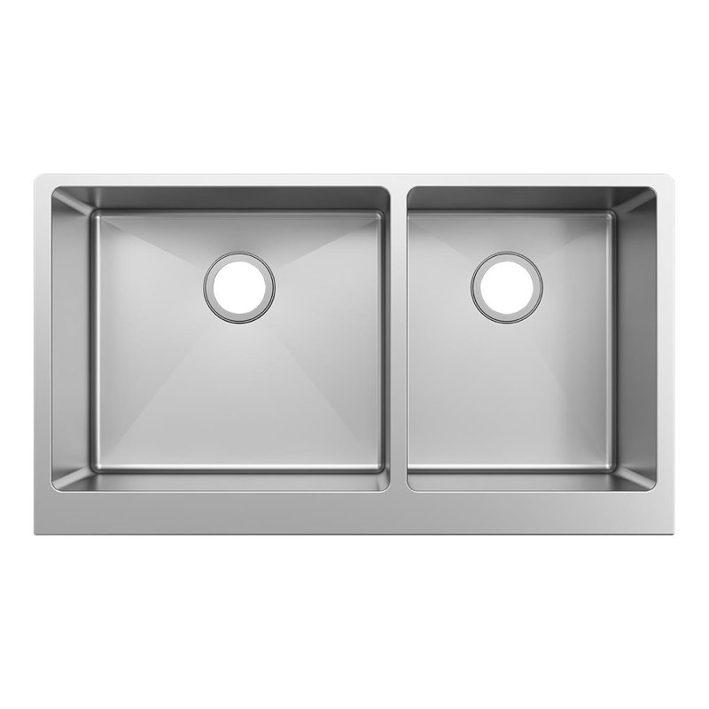 36" L x 20" W Double Basin Farmhouse Kitchen Sink