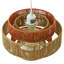 Luminaire suspendu Dorset - blanc et naturel / terre cuite