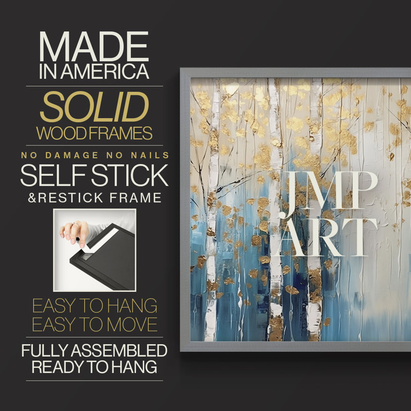 Abstract Series-CLXIII -Framed Print - Restickable, 16" H x 20" W, Grey