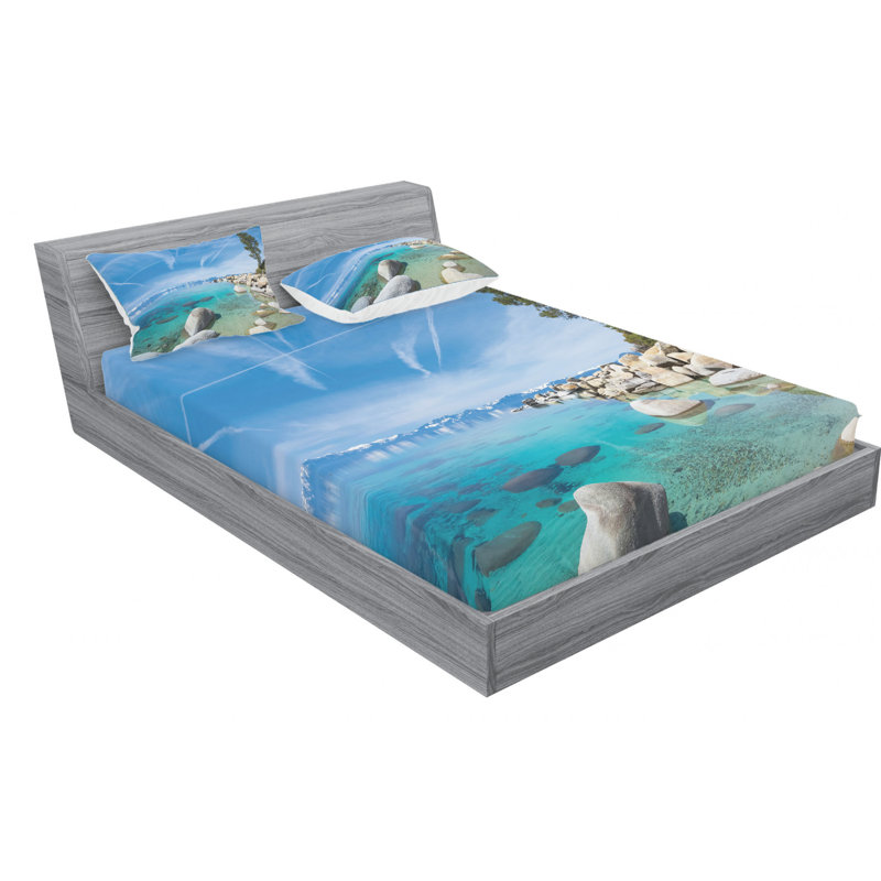 Microfiber Sheet Set, Queen Sheet Set with Fitted Sheet