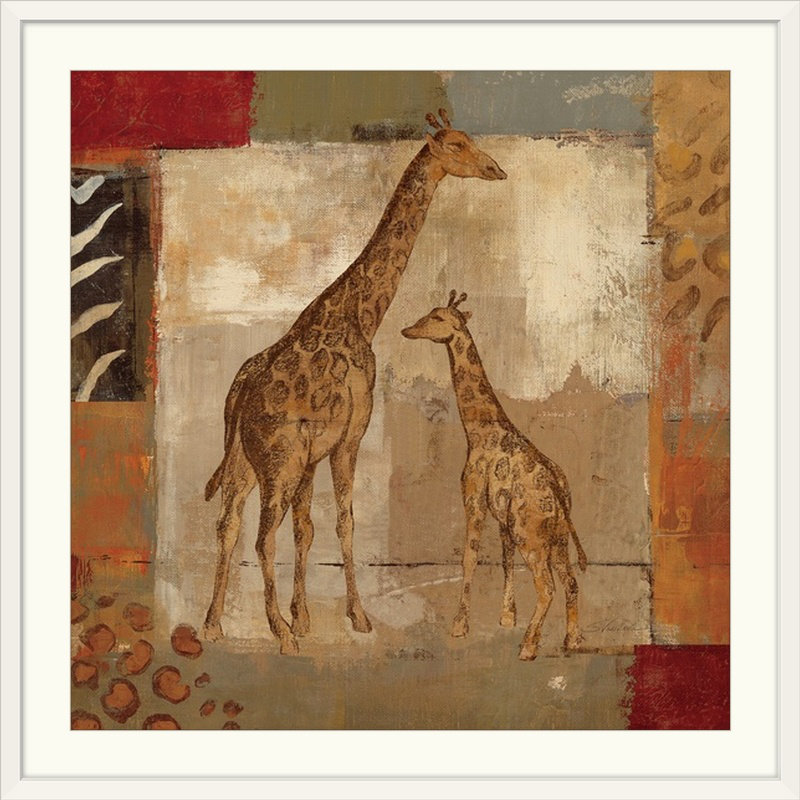 «Animals on Safari IV» par Silvia Vassileva - reproduction, H 35 po x l 35 po x P 1,5 po, Toile