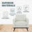 Khadeshia Mid-Century Modern Leather Accent Chair – Solid Birch Wood Frame Armchair with High-Density Foam & Pocket Springs, 300 lb Capacity Arm Chair for Living Room, Bedroom, Executive Office-625994062