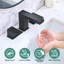 Robinet de lavabo pour salle de bain à 3 trous, 8 pouces, avec cascade escamotable-121120769