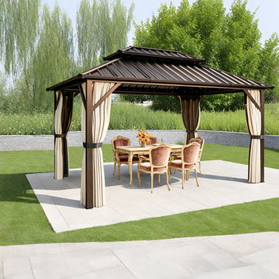Spacious Canopies & Gazebos(must Include Frame) Steel Roof Aluminum Patio