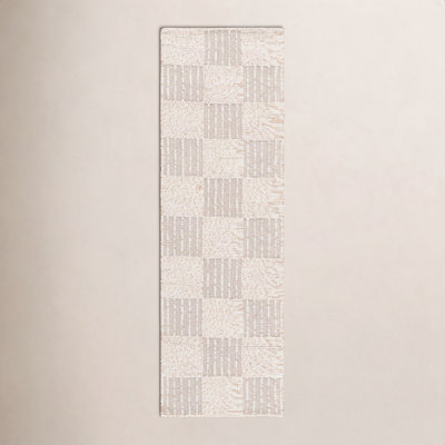 Abbi Brown Ivory Hand-Woven Checkered Rug