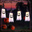 Ensemble de chapeau de sorcière fantôme d'Halloween (4 pièces) - interrupteurs indépendants, 3 modes de flash, 10 perles de lampe, décoration suspendue pour terrasse Eaves