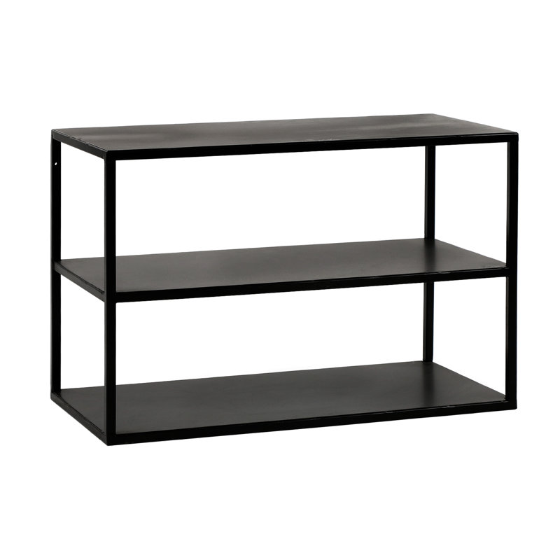 Bergin 60cm W Metal Shelving Unit, Black