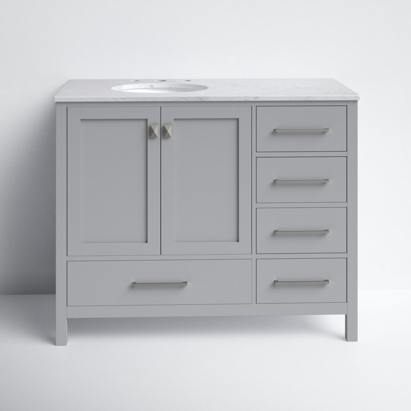 Ensemble de meuble-lavabo simple 42 po Irene, Gris