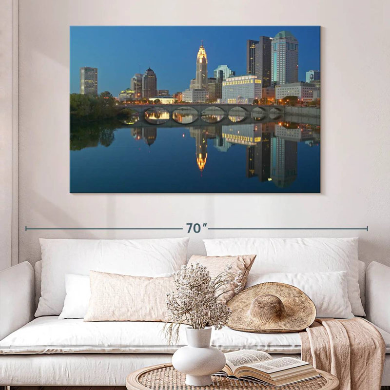 Columbus Twilight Reflection, 34" H x 51" W